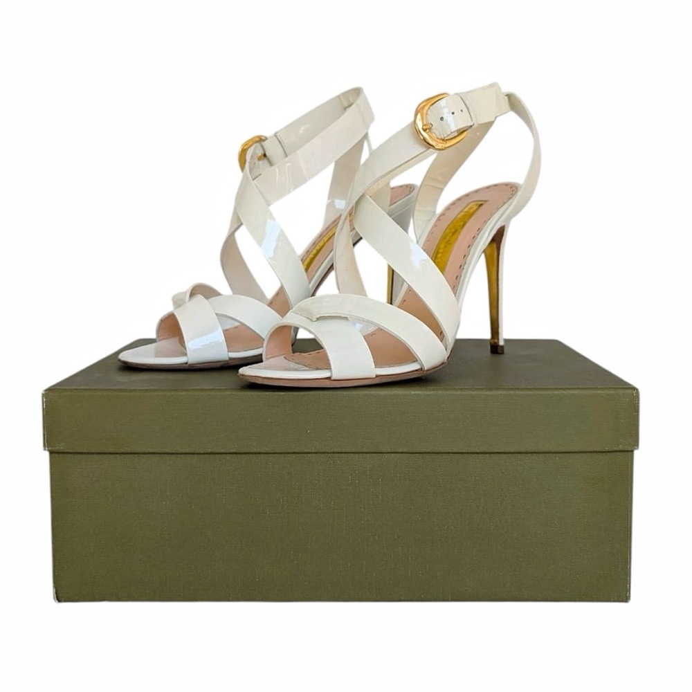 Rupert Sanderson White Patent Leather Size 38 1/2 IT